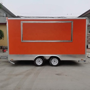 Remolque de Comida de Servicio Rápido, Estaciones de Cocina, Sistema de Refrigeración y Agua, Acero Inoxidable, 4 Ruedas para Uso en Festivales Callejeros - Product Image 3