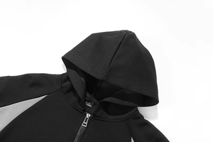 Conjunto Deportivo de Dos Piezas para Hombre, Invierno, Nuevo, Tejido de Punto en Contraste con Forro Polar, Estilo Urbano, 100% Algodón, Corte Holgado Informal con Capucha - Product Image 5