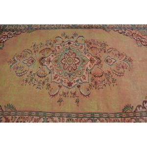 Vintage Turkish Rug 5.4x9.2 ft (166x280 cm), <b>Brown</b> Ikat <b>Wool</b> Rug - Product Image 5