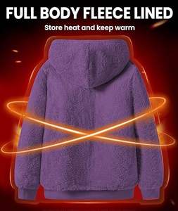 High Street Style Customer Demands Zipper Hoodies With Inner Fleece <b>Sherpa</b> Lining Top Quality Suppliers Pakistan Made Hoodie - Product Image 5