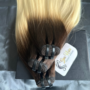 Extensiones de Cabello Humano Vietnamita con Alineación de Cutículas, Cabello Humano Virgen, Color Rubio Degradado Personalizado de Sun Hair Company - Product Image 4
