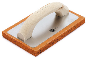 Frattazzo per Intonaci in Gomma Arancione a Grana Grossa Art. 820 cm. 21,5x13,5 - Product Image 1