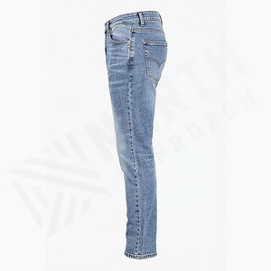 Pantalones Vaqueros de Alta Calidad para Hombre, Corte Ajustado, Estilo Casual, Pantalones Ajustados de Moda Urbana, Duraderos, Color Personalizado, Venta al por Mayor - Product Image 3