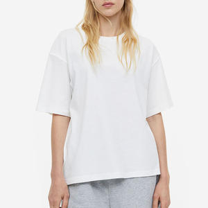 Nueva llegada de alta calidad, manga corta, logotipo personalizado, cuello redondo, Color sólido, camiseta para mujer en diferentes colores - Product Image 6