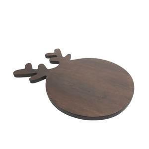 Planche à découper en bois de forme inégale de couleur noire pour la décoration de dessus de Table et de Restaurant - Product Image 3