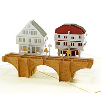 Modèle 3D simulé personnalisé et carte de voeux Popup 3D du fabricant sur commande fournisseur OEM/ ODM du Vietnam