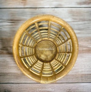 Multifunctional Handmade Bamboo Rattan <b>Storage</b> <b>Baskets</b> Natural Decorative Umbrella Holder Stand Indoor Outdoor Rounded Wardrobe - Product Image 3