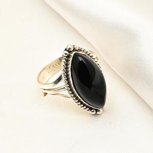 925 Sterling Silver Black Onyx Gemstone Ring <b>Jewelry</b> <b>Handmade</b> Silver Boho Style Ring <b>Jewelry</b> For Women Wedding Gift For Wife - Product Image 3