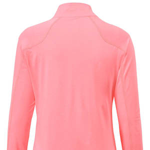 Camiseta para Mujer con Cierre de Cremallera de un Cuarto, Manga Larga, Deportiva, Casual, de Color Sólido, Secado Rápido, Transpirable, de Punto, Algodón Ecológico - Product Image 2