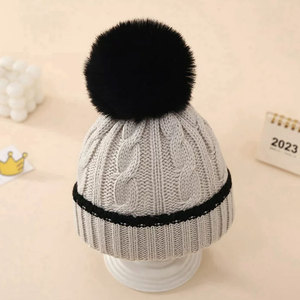 Warm Knitted High Quality 100% Wool Beanie Hat Custom Logo Unisex <b>Winter</b> <b>Cap</b> Soft Skull Beach Travel Wholesale - Product Image 2