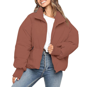 Veste matelassée légère pour femme avec capuche, en toile et rembourrage en coton, douce, respirante, coupe-vent, design d'hiver - Product Image 5