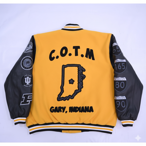 Chaquetas Letterman para Hombre de Alta Calidad al por Mayor, Chaqueta Varsity con Mangas de Cuero, Bordado e Impresión Personalizada en Varios Colores - Product Image 6