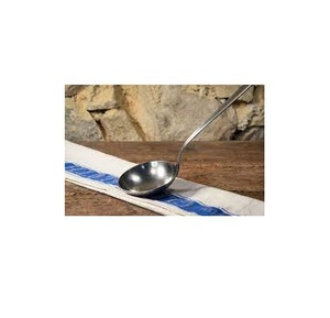 Cuchara de acero inoxidable antigua para sopa, cucharas de sopa de cabeza redonda con mango largo, cuchara de sopa de acero inoxidable 304 - Product Image 3