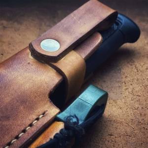 Gaine en cuir de vente chaude de haute qualité pour couteaux à lame fixe couvre pour couteaux de chasse couteaux pliants - Product Image 6