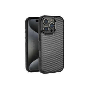 Étui en silicone à texture carbone ASMA Venus pour Apple pour iPhone 16 Pro, cadre d'appareil photo brillant, protection anti-traces de doigts - Product Image 1