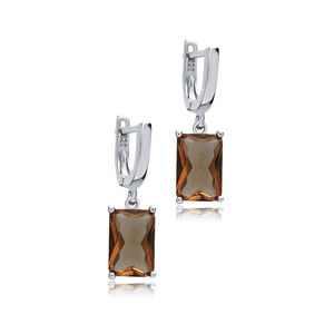 Pendiente colgante con forma rectangular de 8x12mm, piedra de sultanita, Plata de Ley 925, venta al por mayor, joyería fina turca - Product Image 3