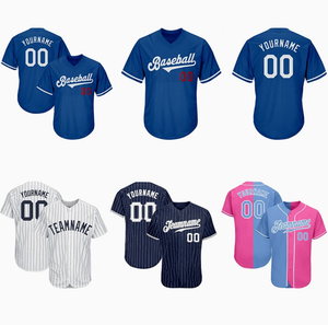 Maillot de baseball en polyester léger unisexe séchage rapide respirant uniformes imprimés de logo personnalisé vêtements de sport courts pour hommes - Product Image 1