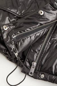Chaqueta de burbujas sin mangas para mujer, chaleco acolchado de burbujas, Logo OEM, color negro, para invierno - Product Image 5