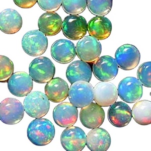 Cabochon d'opale de feu éthiopien coupant des pierres précieuses en vrac lot de gros naturel de haute qualité en forme de poire ronde et ovale pour bijoux gemme - Product Image 3