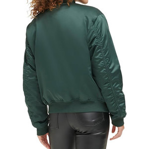 Premium High Quality Satin Green Bomber <b>Jacket</b> Women Men Unisex Casual Streetwear Flight <b>Pilot</b> <b>Jacket</b> Windbreaker Varsity Coat - Product Image 6
