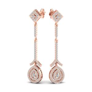 REYES 925 Sterling Silver Moissanite Dangle Drop Earrings Unique New Design High Quality Bridal Wedding Jewelry for Women - Product Image 1