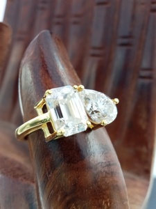 Solid Fine Jewelry 2.5 CT White Diamond Engagement Wedding Set Ring Sterling Silver GIA Certified Emerald Cut Parties Gifts - Product Image 6