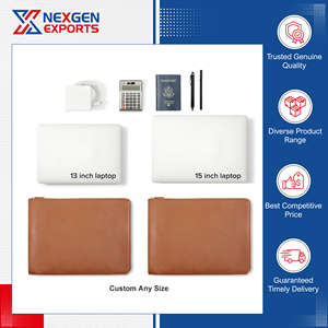 Fournisseur en gros, excellente qualité, sacoche pour ordinateur portable en cuir véritable, léger, tendance, imperméable, design antichoc - Product Image 5