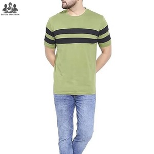 Camiseta de Manga Corta Tejida para Hombre, Diseño 2025, Alta Calidad, Diseño Liso Informal, Ecológica, Transpirable, 100% Algodón - Product Image 3