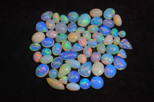 Cabochon d'opale éthiopienne rougeoyante Welo brillant arc-en-ciel gemmes d'opale flashy avec pierre précieuse d'opale éthiopienne en vrac de grande taille - Product Image 4