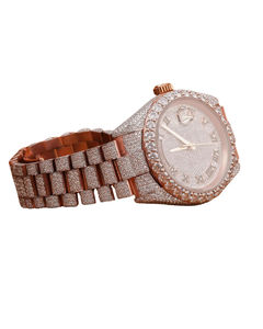 Montre Hip Hop de qualité supérieure avec diamants, montre de luxe en acier inoxydable avec diamants Moissanite VVS, montres Moissanite serties de diamants - Product Image 2