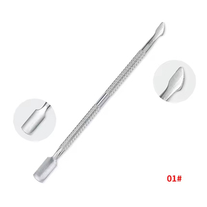Pousse-cuticules en acier inoxydable avec logo personnalisé de la meilleure qualité Ensemble de 4 pièces professionnel multicolore au meilleur prix Pousse-cuticules - Product Image 5