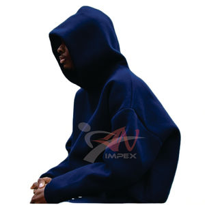 ผู้ผลิตเสื้อฮู้ดดี้ดีไซน์ใหม่แบบสั่งทำพิเศษ หนัก 500 กรัม ทรงหลวม ไหล่ตก ผ้าคอตตอน 100% คุณภาพสูง ไซส์ใหญ่ - Product Image 6