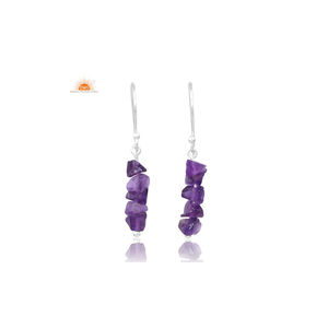 Best Quality Sterling Silver Natural Amethyst Gemstone <b>Dangle</b> <b>Earring</b> For Women Party Wear <b>Earring</b> Custom Jewelry Manufacturer - Product Image 1