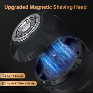 Tondeuse Électrique Rechargeable pour Hommes, Rasoir Visage et Crâne Double Lame, Étanche IPX7 Utilisation Humide/Sèche, Sans Fil pour Camping-Car - Product Image 4