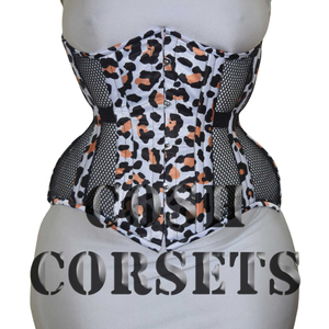 Brown Leopard Print With Mesh <b>Underbust</b> <b>Corset</b> - Product Image 4