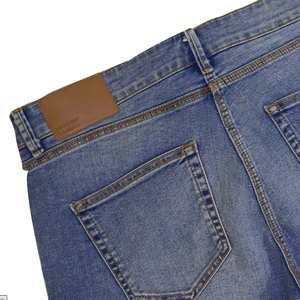Pantalones cortos de mezclilla informales transpirables para hombre, Bermudas de patrón sólido, cintura elástica, bolsillo de Color liso a la moda para entrenamientos - Product Image 4