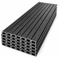 Tube creux en fibre de carbone 3K sergé haute pureté, enroulé sur mesure, finition mate ou brillante, usiné CNC, avec trous percés, pour usage industriel