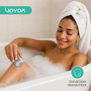 เครื่องโกนขนไฟฟ้าแบบพกพาสำหรับผู้หญิง ชาร์จผ่านพอร์ต Type-C กันน้ำระดับ IPX7 ใบมีดสามใบ สำหรับโกนขนบนใบหน้า บริเวณจุดซ่อนเร้น แขน และขา - Product Image 2