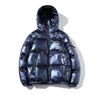 2024 Top Hot Selling Behram International Winter Warm Windproof Shiny Puffer <b>Jacket</b> High Street Style <b>Packable</b> for Men - Product Image 6