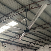 Ventilateur de plafond industriel LONGWELL à 6 pales, 2,6-7,3 m, moteur à aimants permanents efficace, faible bruit, ventilateur commercial HVLS