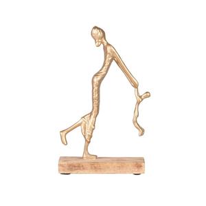 Escultura de aluminio fundido hecha a mano que refleja el movimiento fluido, la profundidad cultural y la belleza artística moderna duradera. - Product Image 6