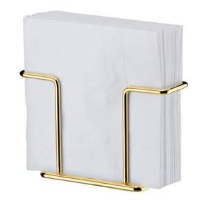 Porte-serviettes en métal doré élégant, support à mouchoirs élégant pour table à manger, cuisine et décoration intérieure, organisateur décoratif moderne - Product Image 5