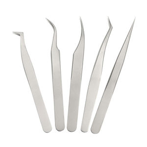 Pinzas de extensión de pestañas de acero inoxidable de color personalizado Pinzas de pestañas de Venta caliente Productos de tendencia - Product Image 1