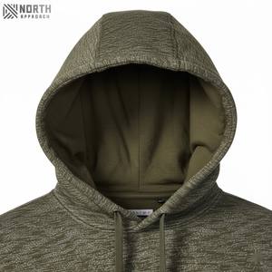 Sudadera con capucha para hombre de algodón liso de peso pesado de 500/400GSM, Sudadera con capucha recortada de lana de gran tamaño con estampado de Invierno en Blanco - Product Image 5