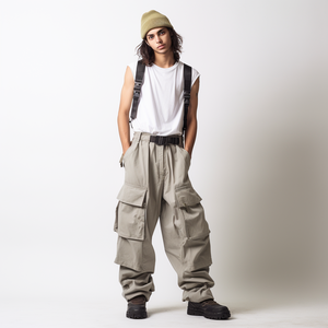 Pantalon <span class=keywords><strong>Cargo</strong></span> personnalisé de haute qualité Pantalon <span class=keywords><strong>Cargo</strong></span> pour hommes <span class=keywords><strong>Noir</strong></span> Oversize De Hombre Salopette Pantalon utilitaire pour hommes - Product Image 2