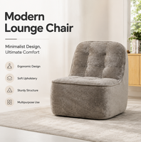 Fauteuil lounge modulaire moderne, fauteuil d'appoint rembourré en tissu doux, canapé simple confortable pour salon, chambre à coucher, hôtel