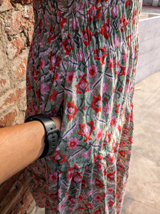 Estampado a mano | Verano | Vestido de algodón | Estampado floral | Hecho a mano - Product Image 5