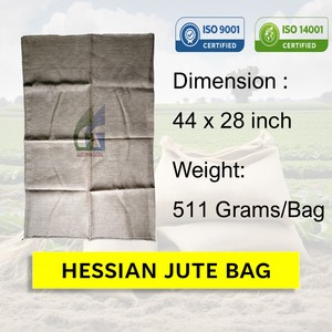 กระสอบป่านเฮสเซียนขนาด 44 x 28 นิ้ว น้ำหนัก 511 กรัม บรรจุได้ 100 กิโลกรัม เป็นมิตรกับสิ่งแวดล้อม เกรดอาหาร ผู้จัดจำหน่ายที่ดีที่สุด กู๊ดแมน โกลบอล บังกลาเทศ - Product Image 2