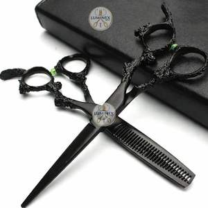 Juego de Tijeras de Entresacar Profesionales para Diestros, Cuchillas de Acero Inoxidable Japan420 - Product Image 4