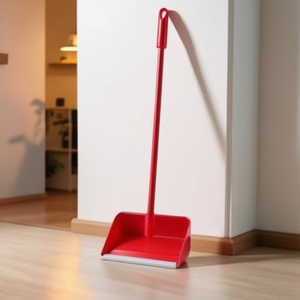 Red Dustpan and <b>Brush</b> Set TK307P Plastic Magic Broom Stick for <b>Pet</b> Supplies PP Broom Head for Cleaning Floor Sweeping - Product Image 3